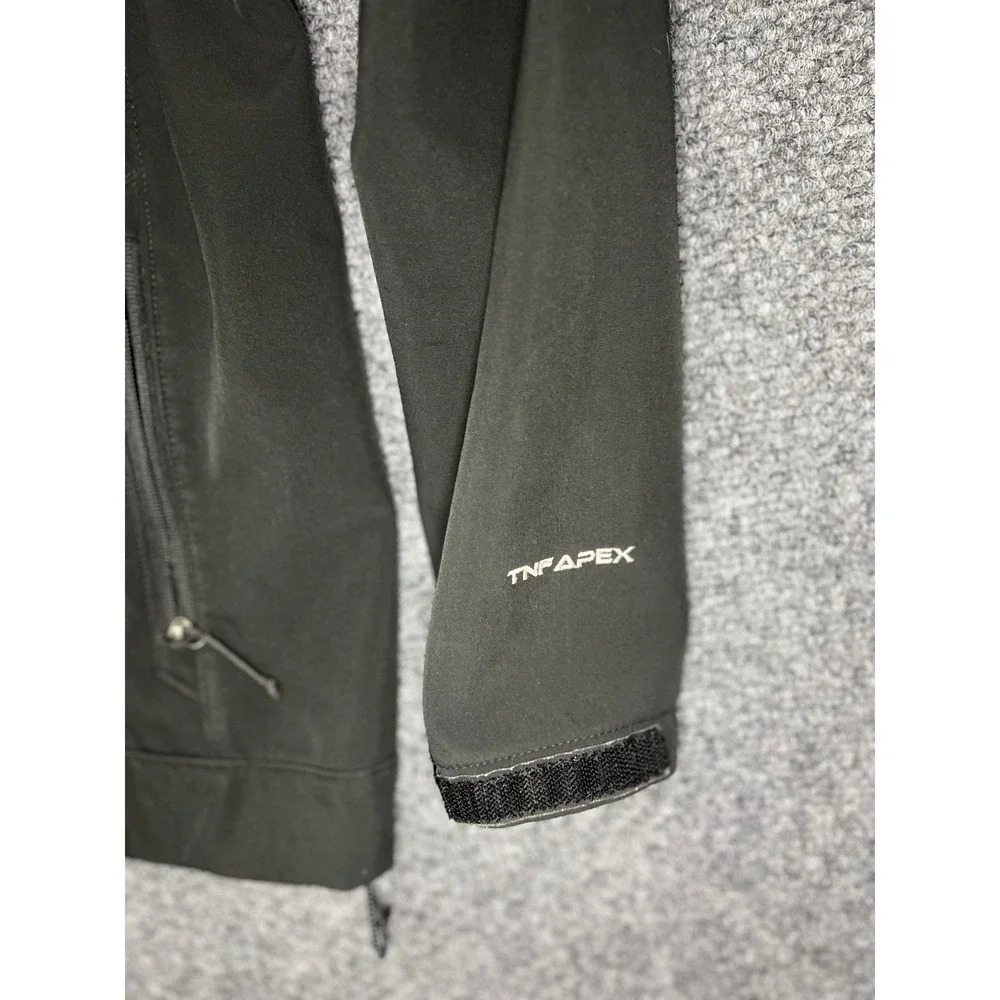 The North Face‎ Black Full Zip Stand-Up Collar Jacket Logo Men's Mid-Length L